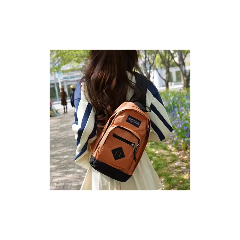 JanSport Polyester Shoulder Bag, Crossbody Bag, Sling Bag Trumpets Unisex Carpenter Brown-3
