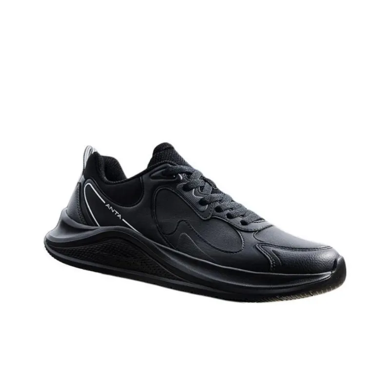Anta Cushioning, Wear Resistant Low Top Running Shoes Men's Black-1