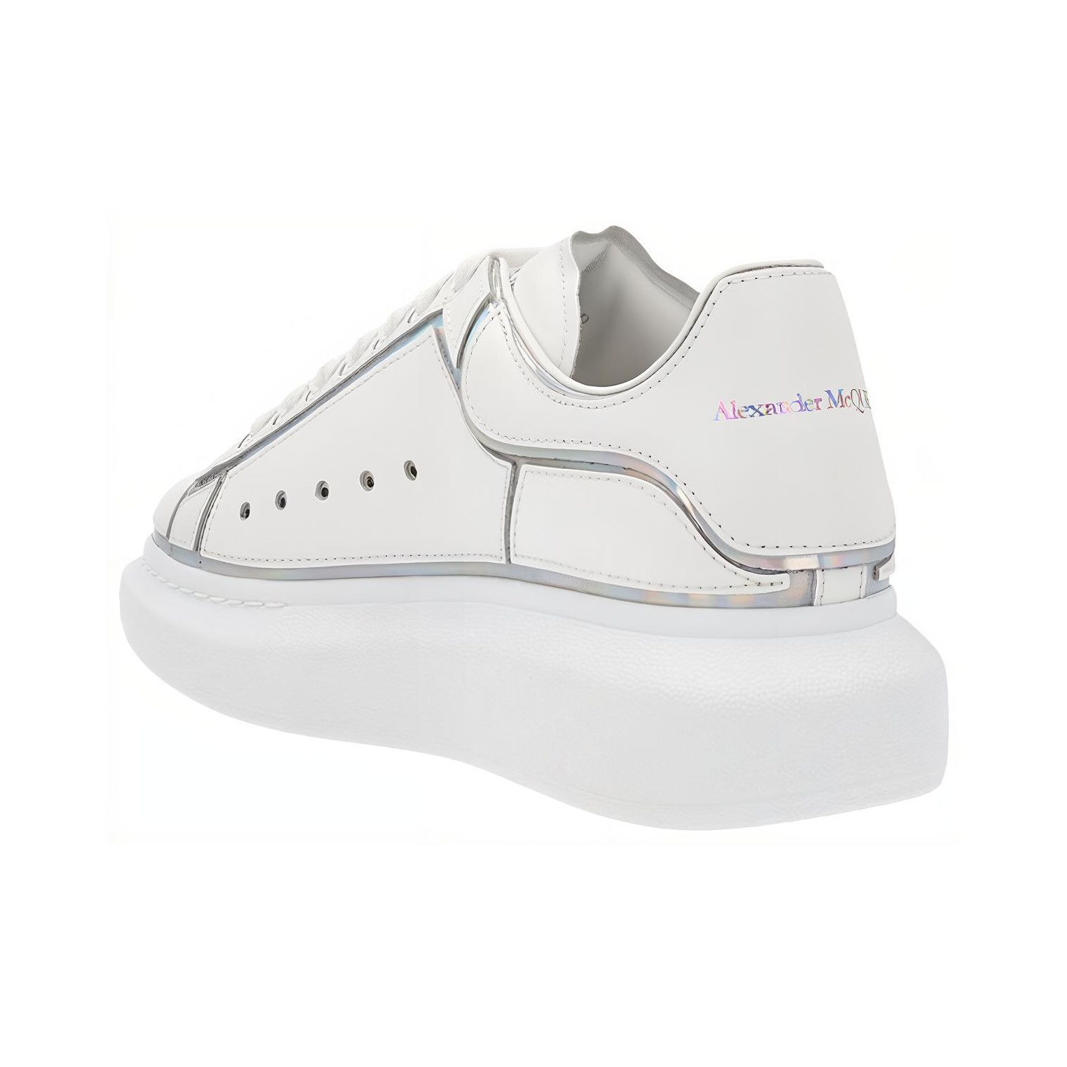 Alexander McQueen Iridescent trim Leather Sneakers