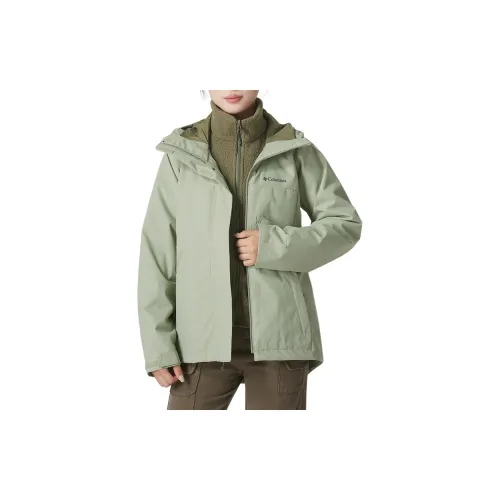 Columbia Windbreaker Jackets Women's Green