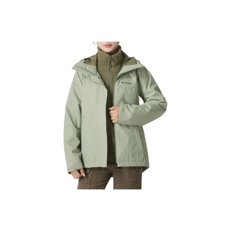 Columbia Waterproof And Breathable Warm Windbreaker Jacket Women's Green-2