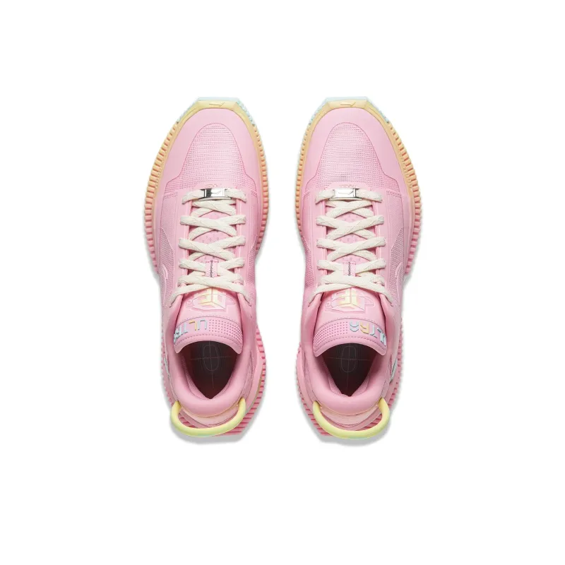LiNing Slip-Resistant Breathable Low-Top Basketball Shoes Men's Phoenix Blossom Pink-3