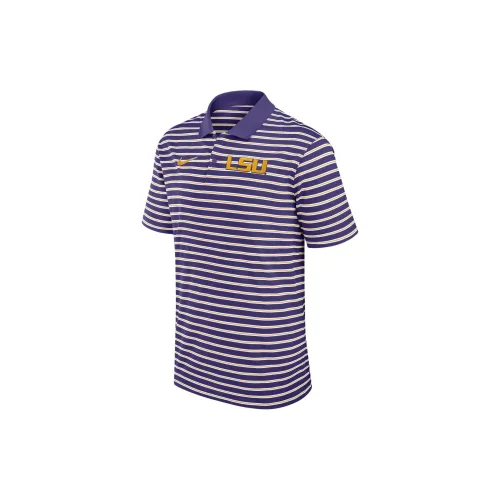 Nike LSU Polo Shirts Men Purple