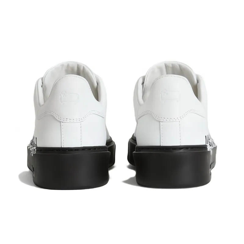 WOOLRICH Stylish Skateboarding Shoes Women's Black White-3