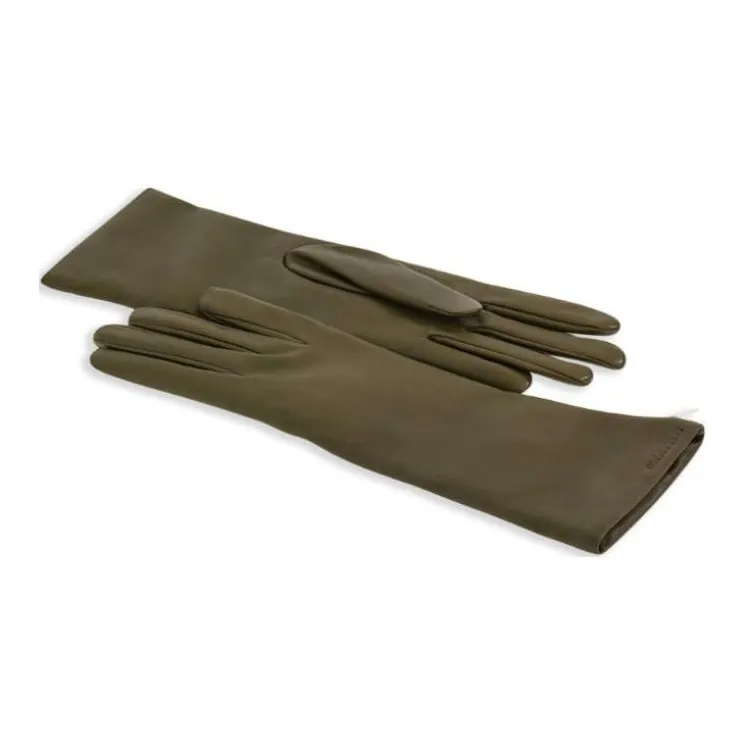 FERRAGAMO Cashmere Gloves Women's Green-1
