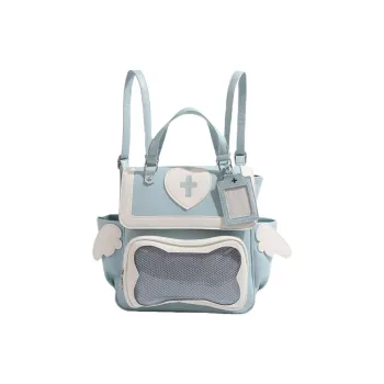 HACIN Pu Handbag Backpack Regular Women's Blue