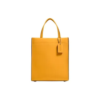 COACH Cashin Cow Leather Tote Bag Shopping Bag Shoulder Bag Crossbody Bag Handbag Mini Women's Fuzzy Daylily Yellow
