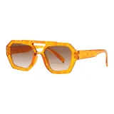 Orange Speckled Frame with Tea Brown Lens