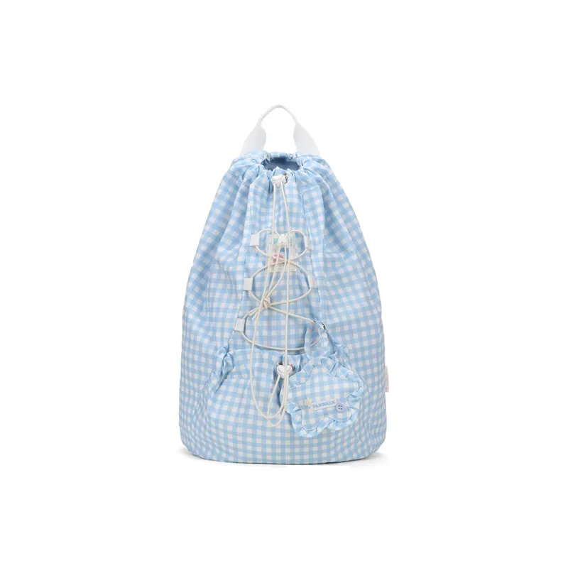 VANWALK Nylon Backpack Large Size Women's Starfish Yellow/Island Blue/Mint White-3