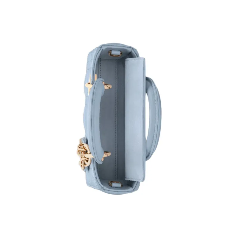 DIOR Lady D JOY Lambskin Shoulder Bag, Crossbody Bag, Handbag Micro Women's Light Blue-4