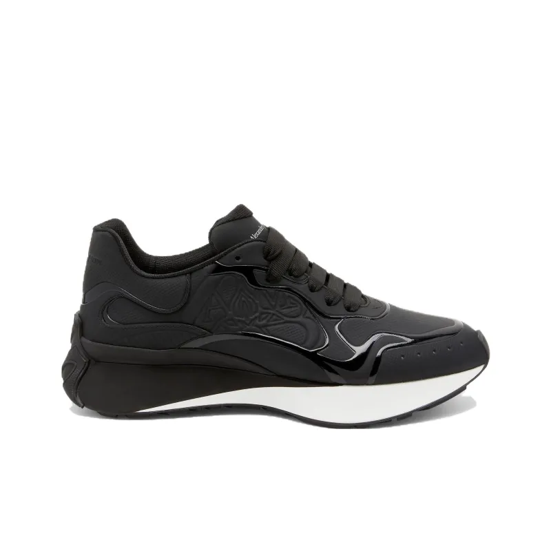 Alexander McQueen Sprint Runner Black White-1