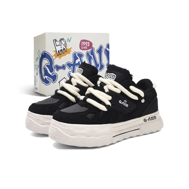 Q-AND Slip-Resistant Cushioning Wear-Resistant Low-Top Skateboard Shoes Unisex-13