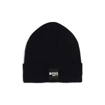 BOSS Logo patch Knitted Beanie