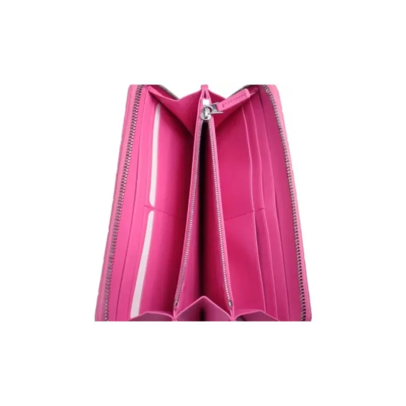 Bottega Veneta Lambskin Wallet Women's Pink-3