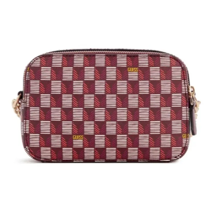 GUESS Artificial Leather Camera Bag Shoulder Bag Crossbody Bag Women's Red-2