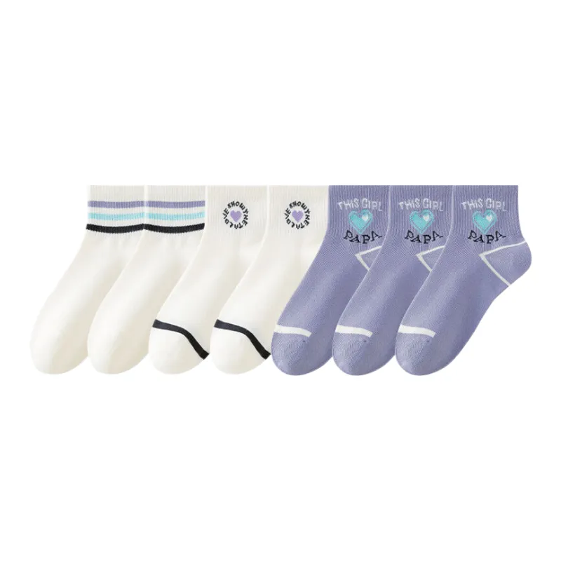 Lan Miao Mid Calf Socks Women's 7 Pack-7