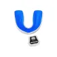 One Size/Dual-Layer White Blue
