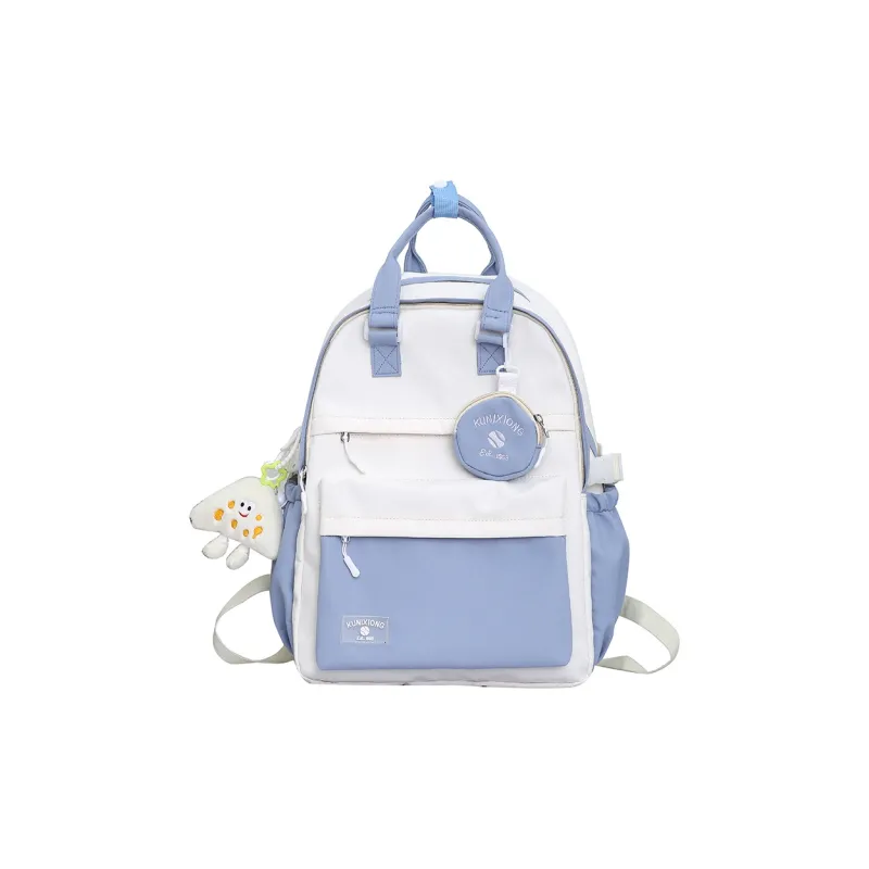 Deli Bear Nylon Backpack Unisex Purple/Blue/Yellow/Red-2