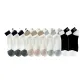 3 White Dark Gray+3 White Khaki+2 White Light Gray+2 Black