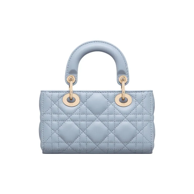 DIOR Lady D JOY Lambskin Shoulder Bag, Crossbody Bag, Handbag Micro Women's Light Blue-3