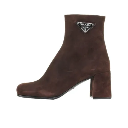 PRADA Ankle Boots Women's Brown