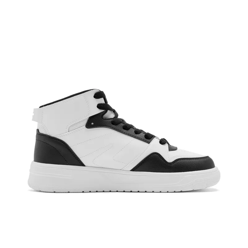 QIAODAN Skateboard Shoes Men High Top Black/Jordan White-1