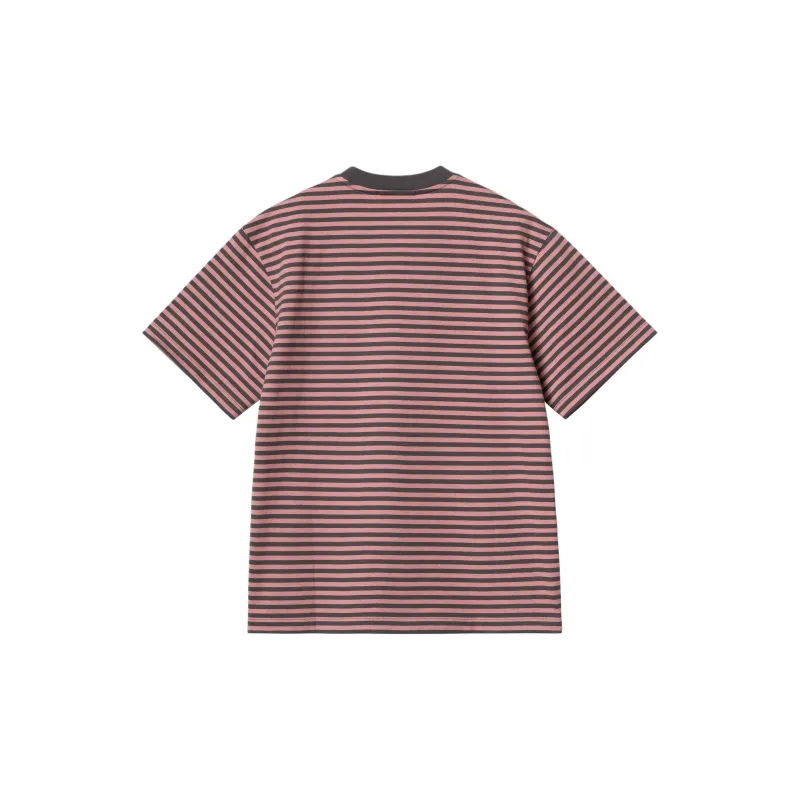 Carhartt WIP Drop Shoulder Sleeve T Shirt Women's Rose Red-1