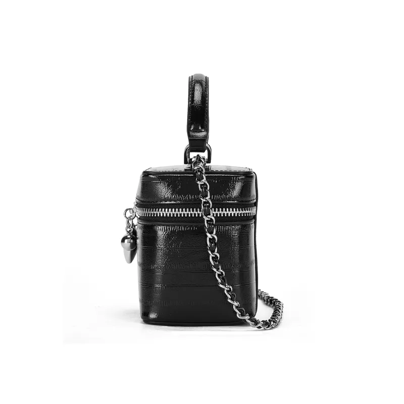 ST&SAT Synthetic Leather One Shoulder Handbags Regular Women's Ecru/Silver/Black-10