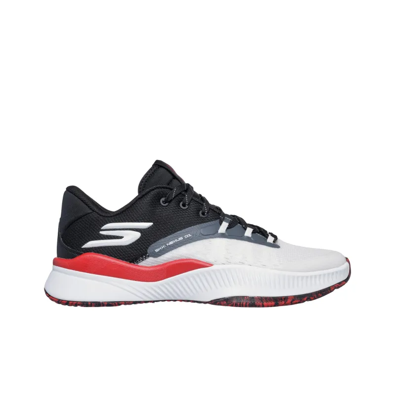 Skechers SKX Slip Resistant And Abrasion Resistant Support Low Top Basketball Shoes Men's Black White-1