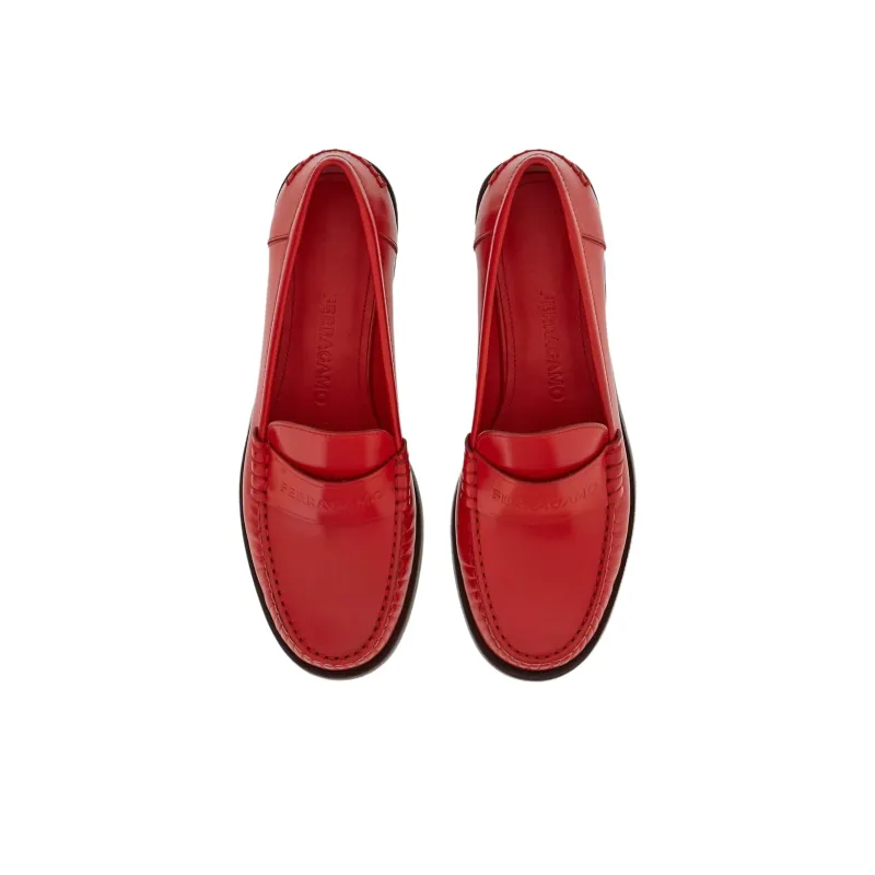 FERRAGAMO Logo-embossed Leather Loafers-3