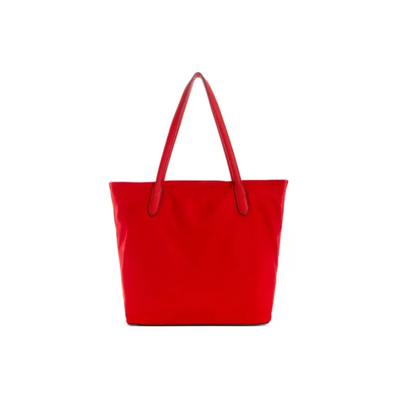 GUESS Recycled Nylon Tote Bag Shopping Bag Shoulder Bag Handbag Regular Women's Red-2