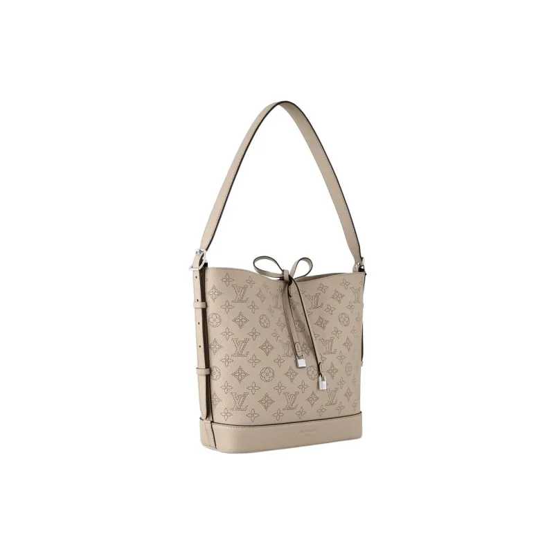 LOUIS VUITTON Flore Leather Handbag Shoulder Bag Women's Gray-1