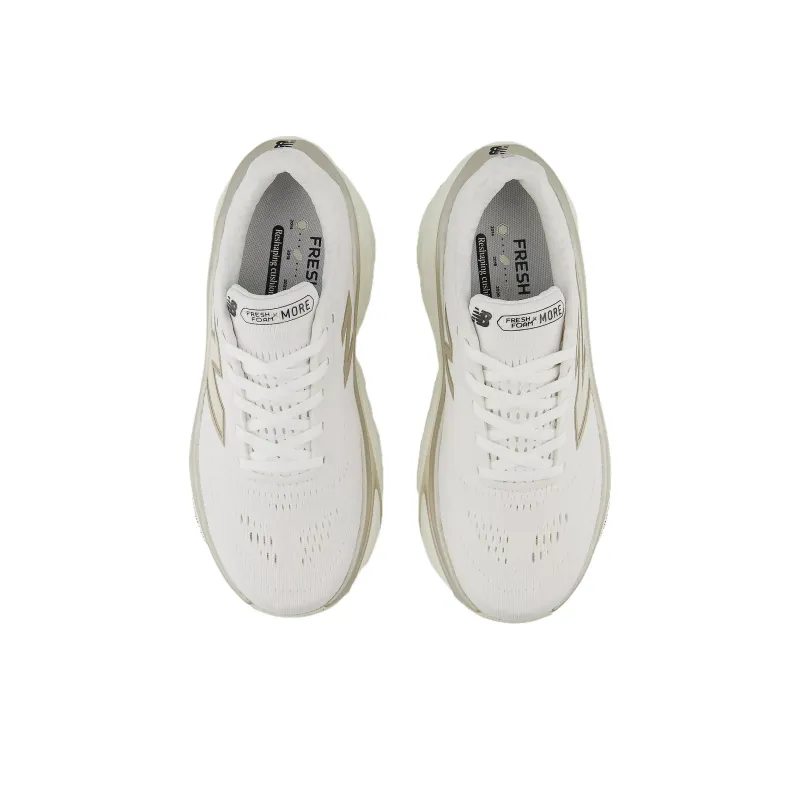 New Balance Fresh Foam X More V5 White Sea Salt Light Gold Metallic Women's-3
