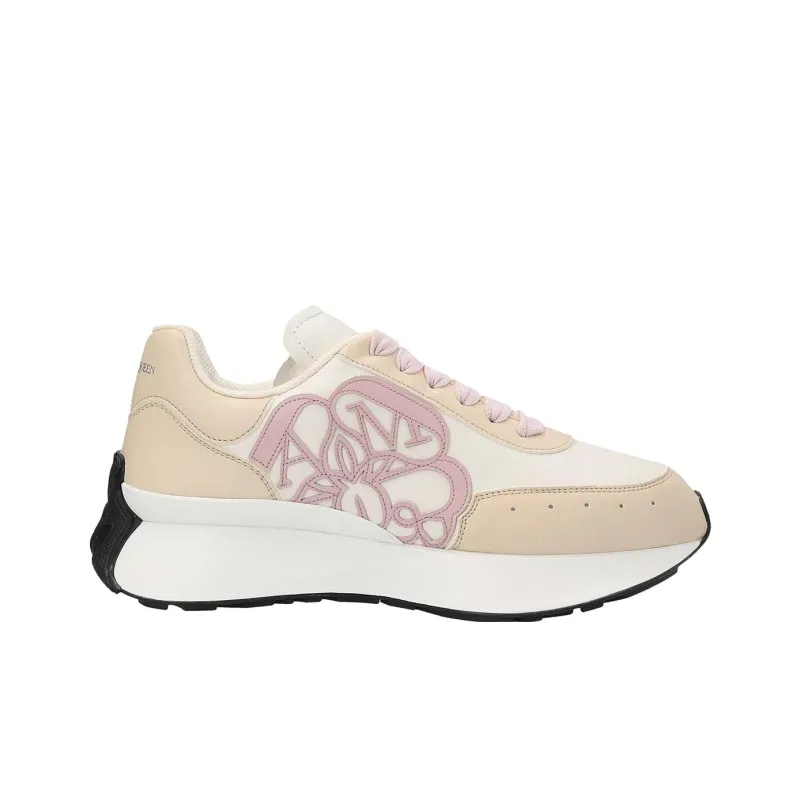 Alexander McQueen Sprint Runner Beige Pink Women's-1