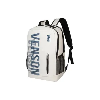 Venson Badminton Racket Bags 3 Pcs Pack Sporty Style Backpack White Unisex Side Storage Pocket