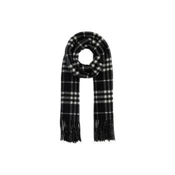 Burberry Checked Reversible Fringed Edge Scarf