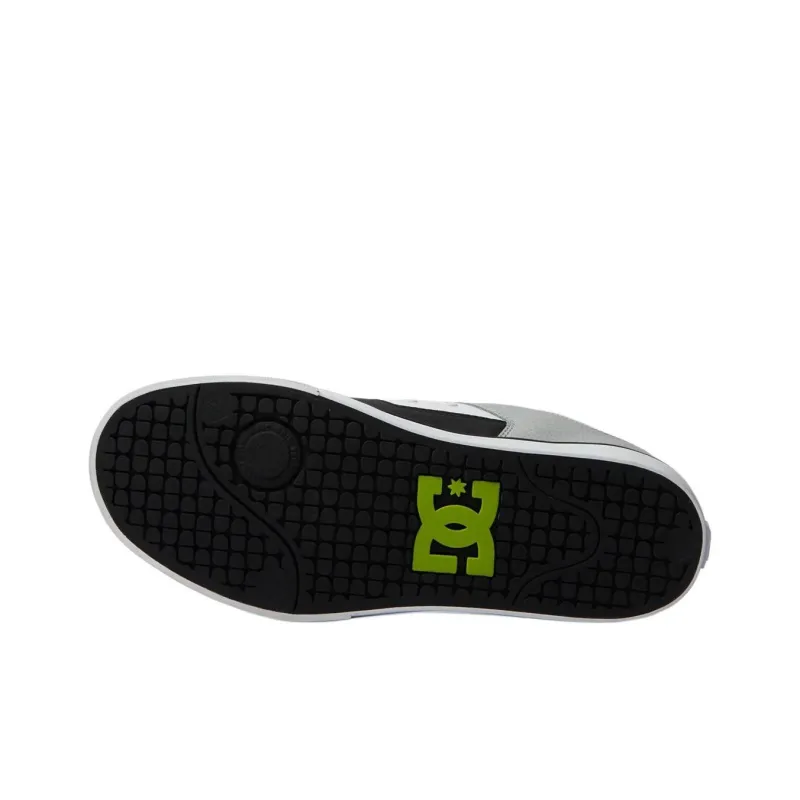 DC Shoes Low Top Skateboard Shoes Men's Gray White-5