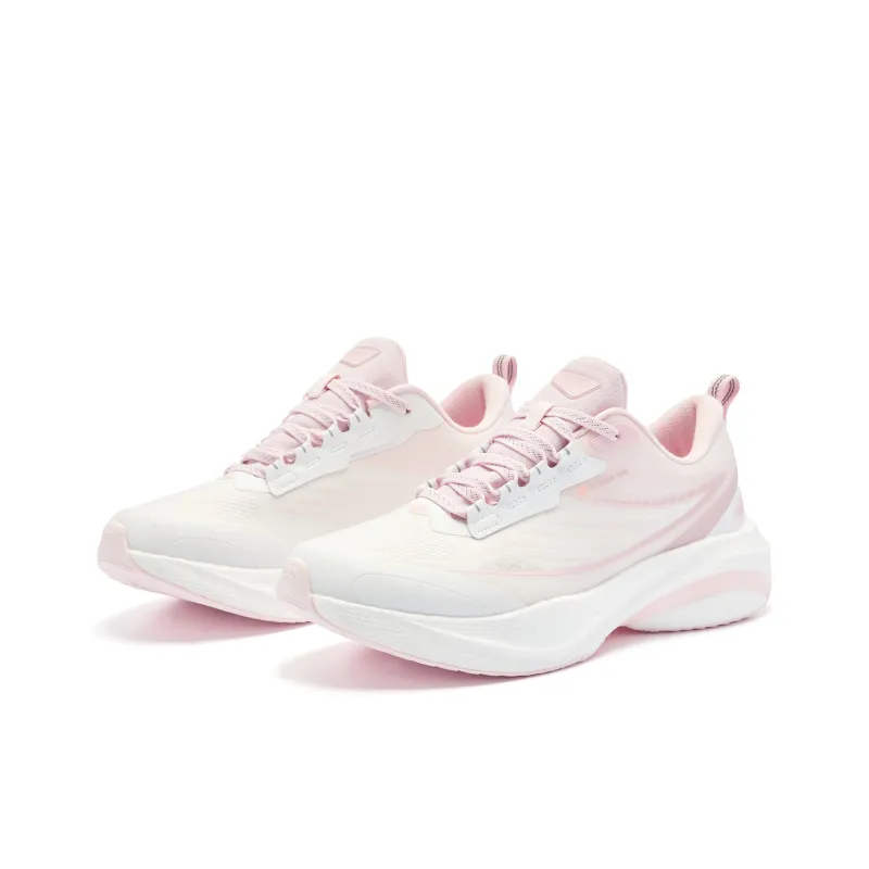 QIAODAN Rain Swallow 4.0 Running Shoes Women's Low Top Frost Pink/Jordan White-2