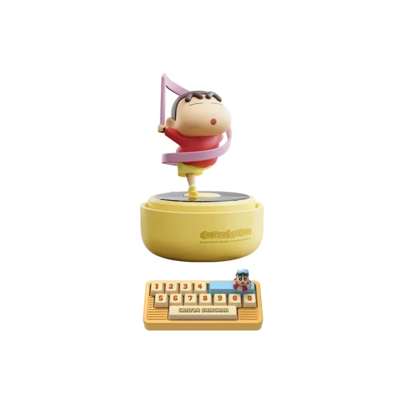 ROCK Crayon Shin Chan Solar Self Rotating Cute Plush Self Rotating Bedroom Desktop Chibi Figures-4