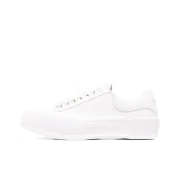 Alexander McQueen Deck Plimsoll Lace Up Sneakers 'White' Women's
