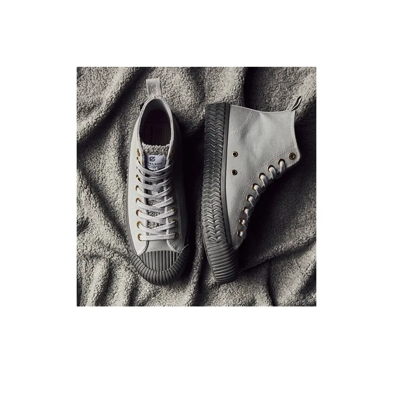 Excelsior Canvas Shoes Unisex High Top Classic Gray-6