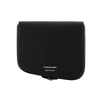 FERRAGAMO Calfskin Wallet Men's Black