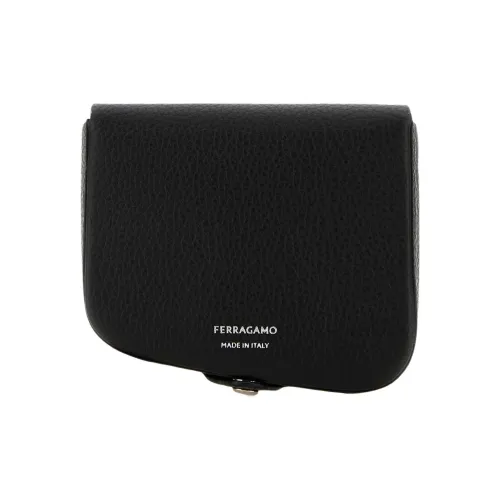 FERRAGAMO Calfskin Wallet Men's Black