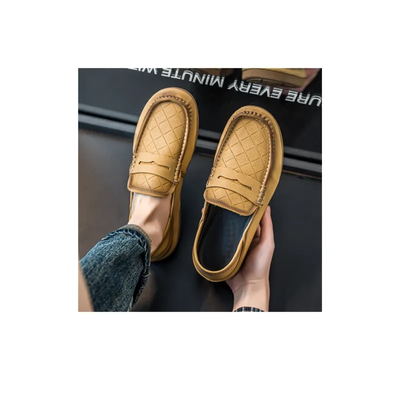 WEISHIBANGWEI Loafers Low Heel Men's-3