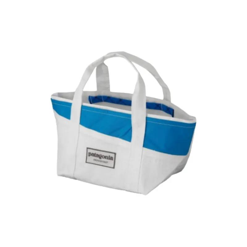 Patagonia Recycled Fabric Tote Bag Shopping Bag Handbag Mini Unisex White & Blue-1