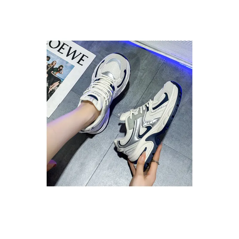 JEANSWEST Abrasion Resistant, Breathable, Lightweight, Height Increasing Chunky Sneakers Women's-6