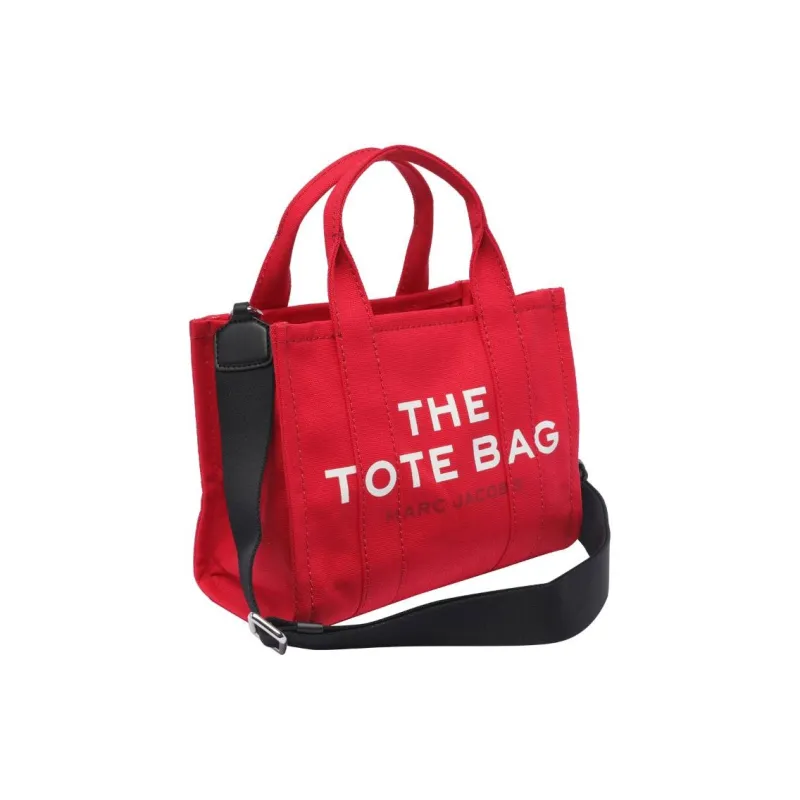 MARC JACOBS Cotton Patchwork Canvas Tote Bag Shopping Bag Shoulder Bag Crossbody Bag Handbag Small Size Women's Red-1