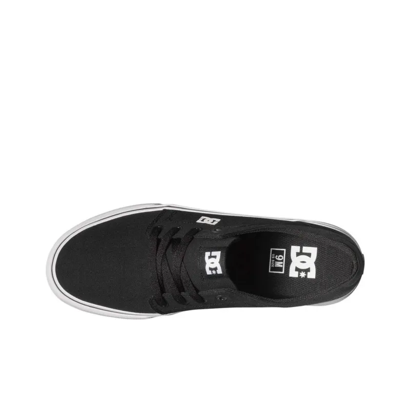 DC Shoes Low Top Canvas Shoes Men's Black White-3