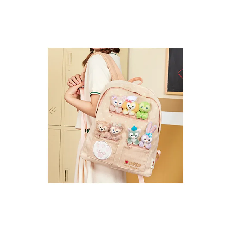 Disney Fabric Backpack Regular Unisex Milk Tea-4