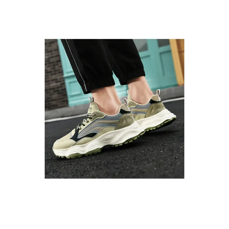 HLA Trendy Patchwork Breathable Casual Athletic Shoes Wear-Resistant Height Increasing Chunky Sneakers Men's-13